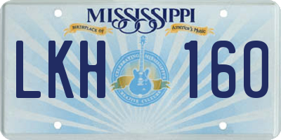 MS license plate LKH160
