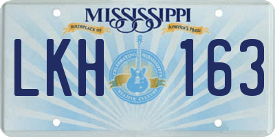 MS license plate LKH163