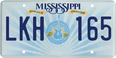 MS license plate LKH165
