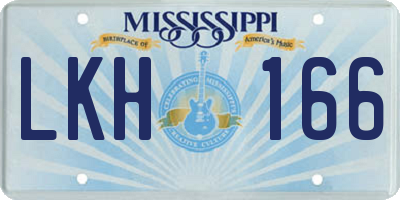 MS license plate LKH166