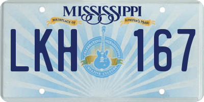 MS license plate LKH167