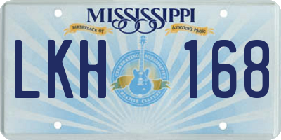 MS license plate LKH168