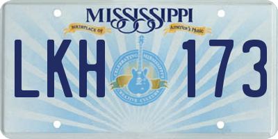 MS license plate LKH173