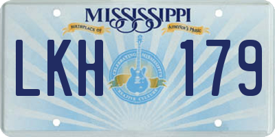 MS license plate LKH179