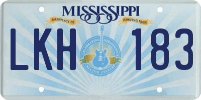 MS license plate LKH183