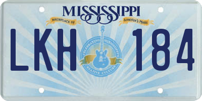 MS license plate LKH184