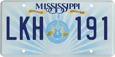 MS license plate LKH191
