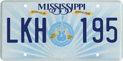MS license plate LKH195