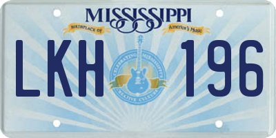 MS license plate LKH196