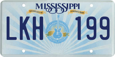 MS license plate LKH199