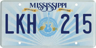 MS license plate LKH215