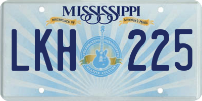 MS license plate LKH225