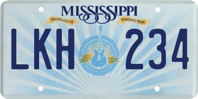 MS license plate LKH234