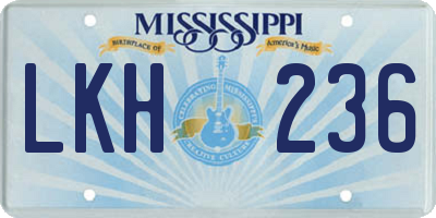 MS license plate LKH236