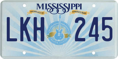 MS license plate LKH245