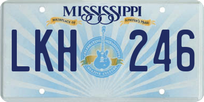 MS license plate LKH246