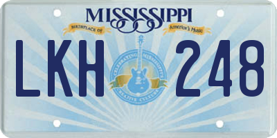 MS license plate LKH248
