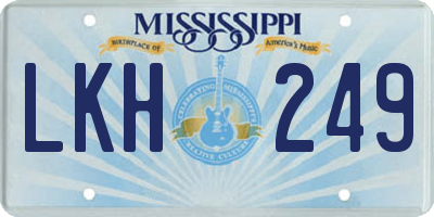 MS license plate LKH249