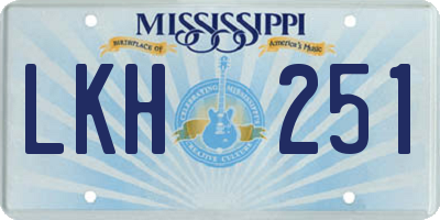 MS license plate LKH251