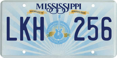 MS license plate LKH256