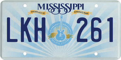 MS license plate LKH261
