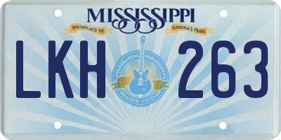 MS license plate LKH263