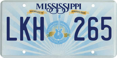MS license plate LKH265