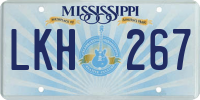 MS license plate LKH267