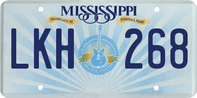 MS license plate LKH268