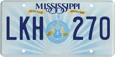 MS license plate LKH270