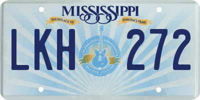MS license plate LKH272
