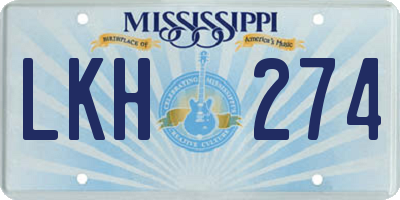 MS license plate LKH274