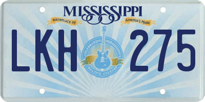 MS license plate LKH275