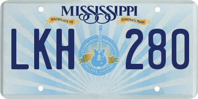 MS license plate LKH280