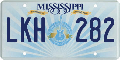 MS license plate LKH282