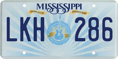 MS license plate LKH286