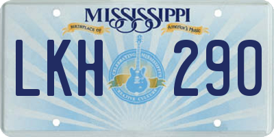 MS license plate LKH290