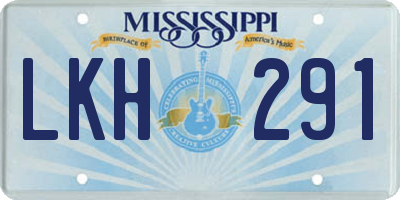 MS license plate LKH291