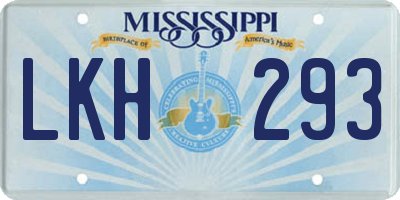 MS license plate LKH293