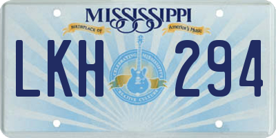 MS license plate LKH294