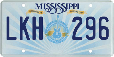 MS license plate LKH296
