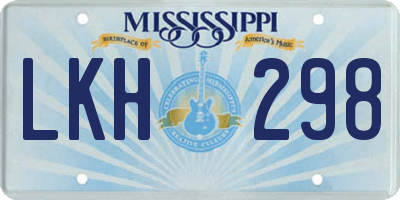 MS license plate LKH298