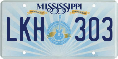 MS license plate LKH303