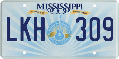 MS license plate LKH309