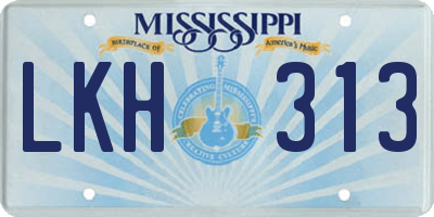 MS license plate LKH313