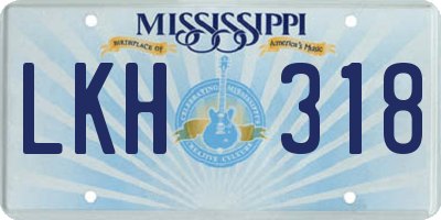 MS license plate LKH318