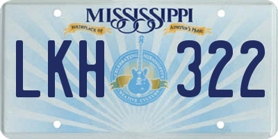 MS license plate LKH322