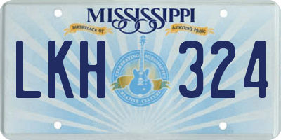 MS license plate LKH324