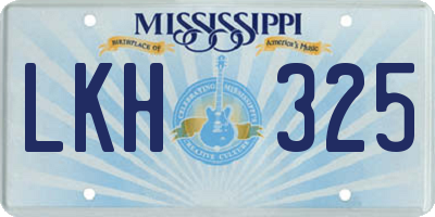 MS license plate LKH325