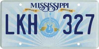 MS license plate LKH327